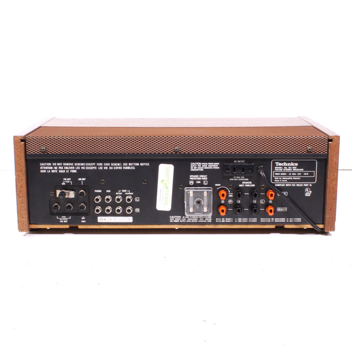 Technics SA-202 Vintage AM FM Stereo Receiver Silver Face Wooden Case (1980-82)-Audio & Video Receivers-SpenCertified-vintage-refurbished-electronics