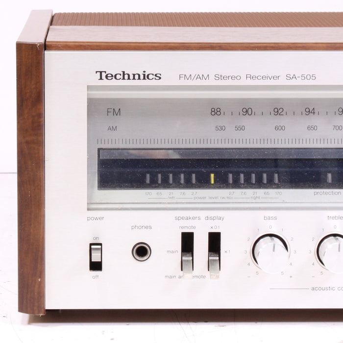 Technics SA-505 Stereo Receiver AM/FM Silver Face Phono (AS-IS)-Audio & Video Receivers-SpenCertified-vintage-refurbished-electronics
