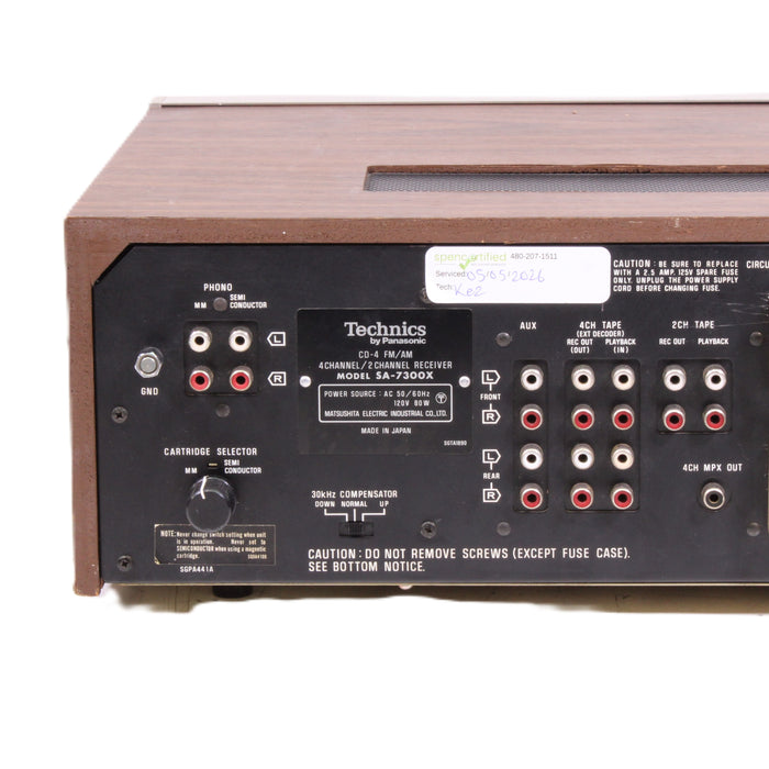 Technics SA-7300X 4-Channel Stereo Receiver Silver Face Quadraphonic with Phono-Audio & Video Receivers-SpenCertified-vintage-refurbished-electronics