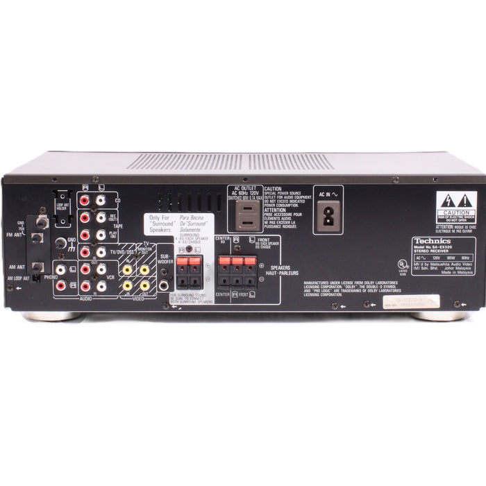 Technics SA-EX320 Dolby Pro Logic A/V Receiver Phono-Audio Receivers-SpenCertified-vintage-refurbished-electronics