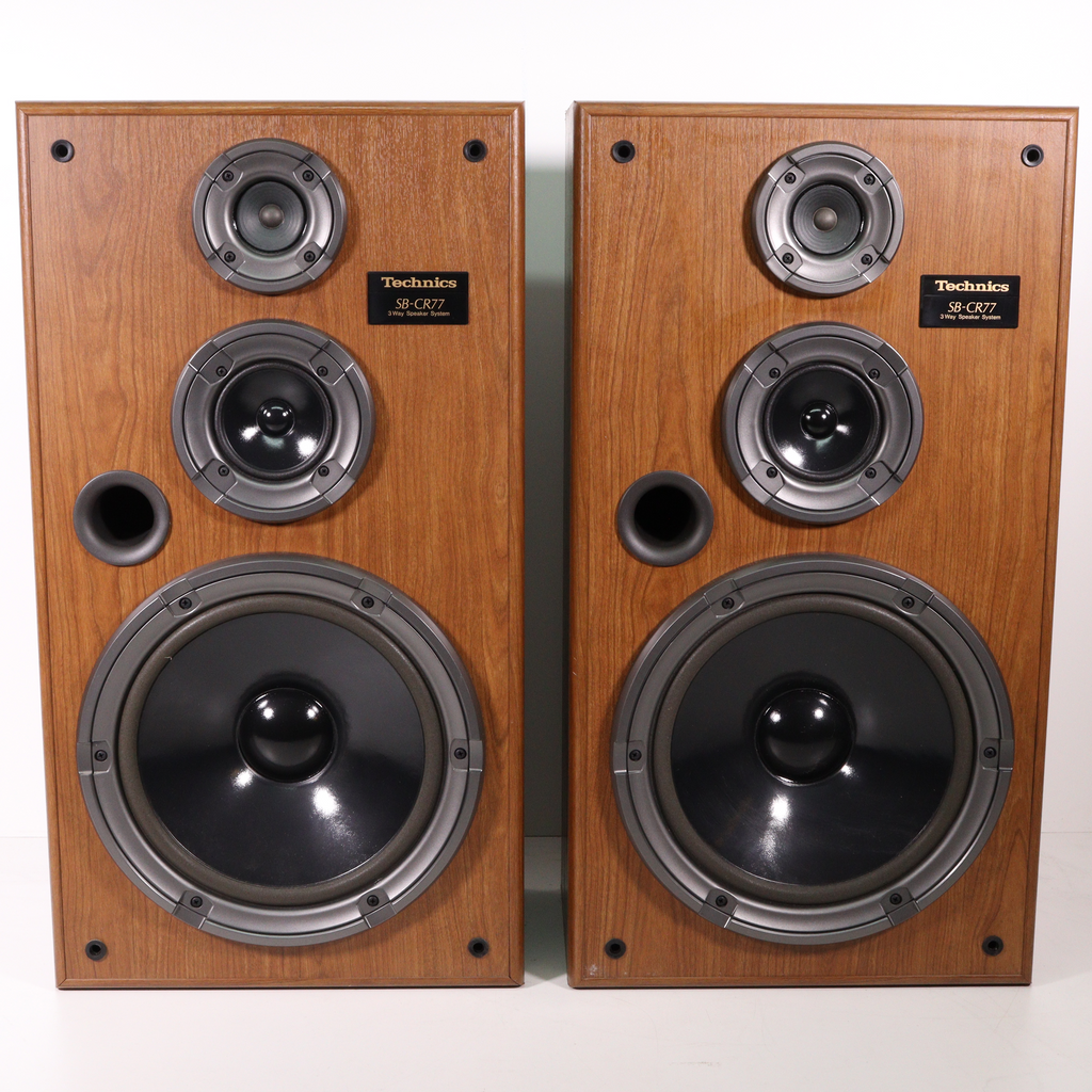 Technics SB-CR77 Vintage 3-Way Speaker System Pair 8 Ohms 200 Watts