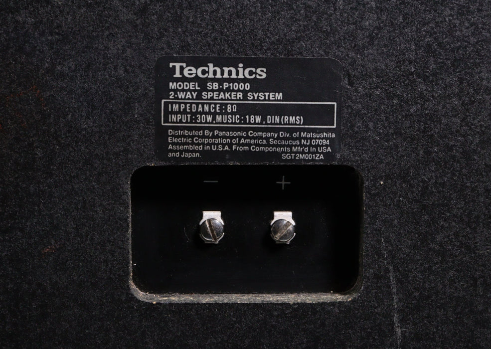 Technics SB-P1000 Linear Phase 2-Way Speaker Pair-Speakers-SpenCertified-vintage-refurbished-electronics