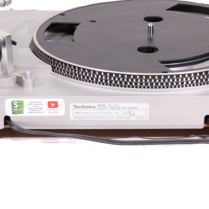 Technics SL-210 Belt-Drive Semi-Automatic Servo Turntable-Turntables & Record Players-SpenCertified-vintage-refurbished-electronics