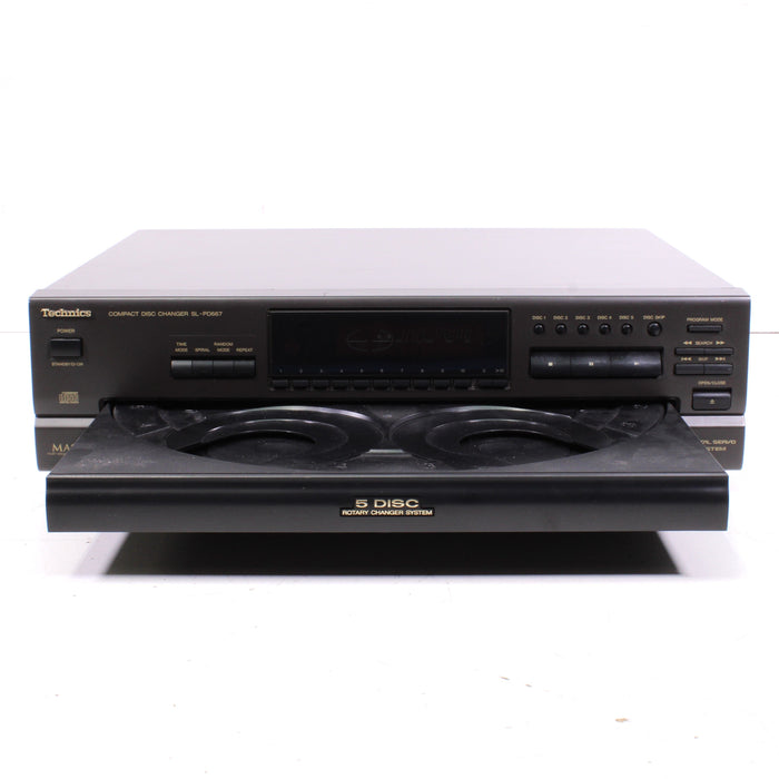 Technics SL-PD667 5-Disc Carousel CD Changer with Multi Stage Noise Shaping (1994)-CD Players & Recorders-SpenCertified-vintage-refurbished-electronics