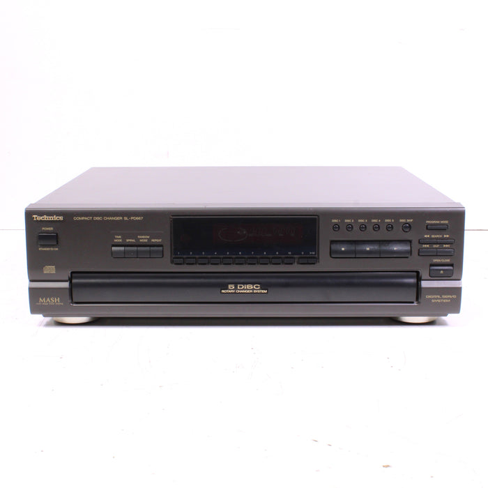 Technics SL-PD667 5-Disc Carousel CD Changer with Multi Stage Noise Shaping (1994)-CD Players & Recorders-SpenCertified-vintage-refurbished-electronics