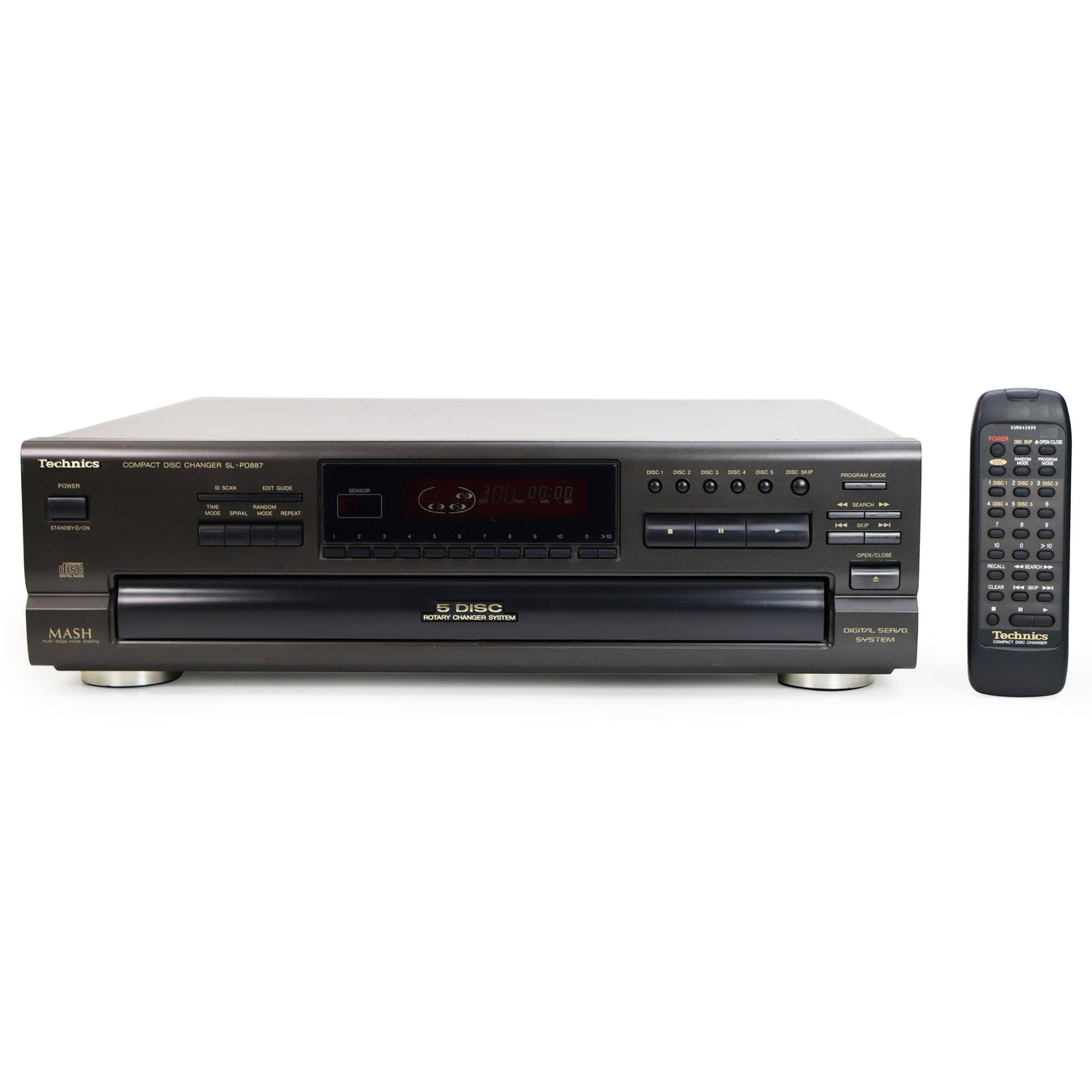 Technics SL-PD887 5 Disc CD Changer / Player w/ MASH Multi-Stage Noise Shaping (EXTREMELY RELIABLE)-Electronics-SpenCertified-refurbished-vintage-electonics