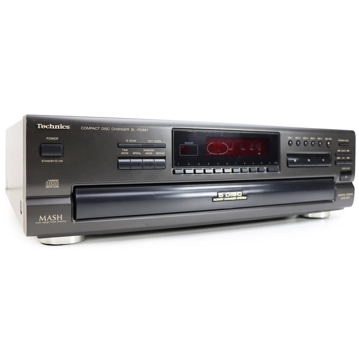 Technics SL-PD887 5 Disc CD Changer / Player w/ MASH Multi-Stage Noise Shaping (EXTREMELY RELIABLE)-Electronics-SpenCertified-refurbished-vintage-electonics