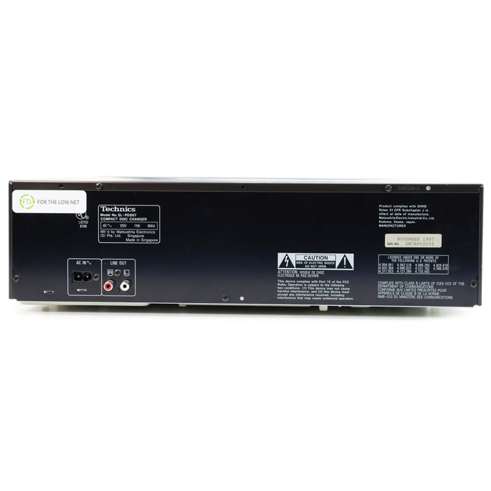 Technics SL-PD887 5 Disc CD Changer / Player w/ MASH Multi-Stage Noise Shaping (EXTREMELY RELIABLE)-Electronics-SpenCertified-refurbished-vintage-electonics