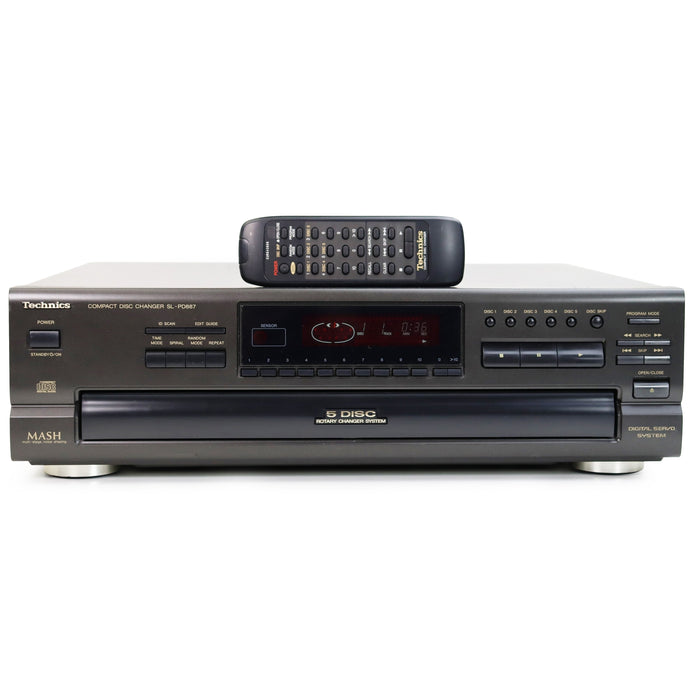 Technics SL-PD887 5 Disc CD Changer / Player w/ MASH Multi-Stage Noise Shaping (EXTREMELY RELIABLE)-Electronics-SpenCertified-refurbished-vintage-electonics