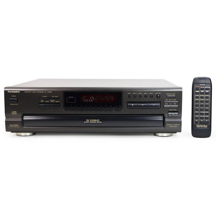 Technics SL-PD887 5 Disc CD Changer / Player w/ MASH Multi-Stage Noise Shaping (EXTREMELY RELIABLE)-Electronics-SpenCertified-refurbished-vintage-electonics
