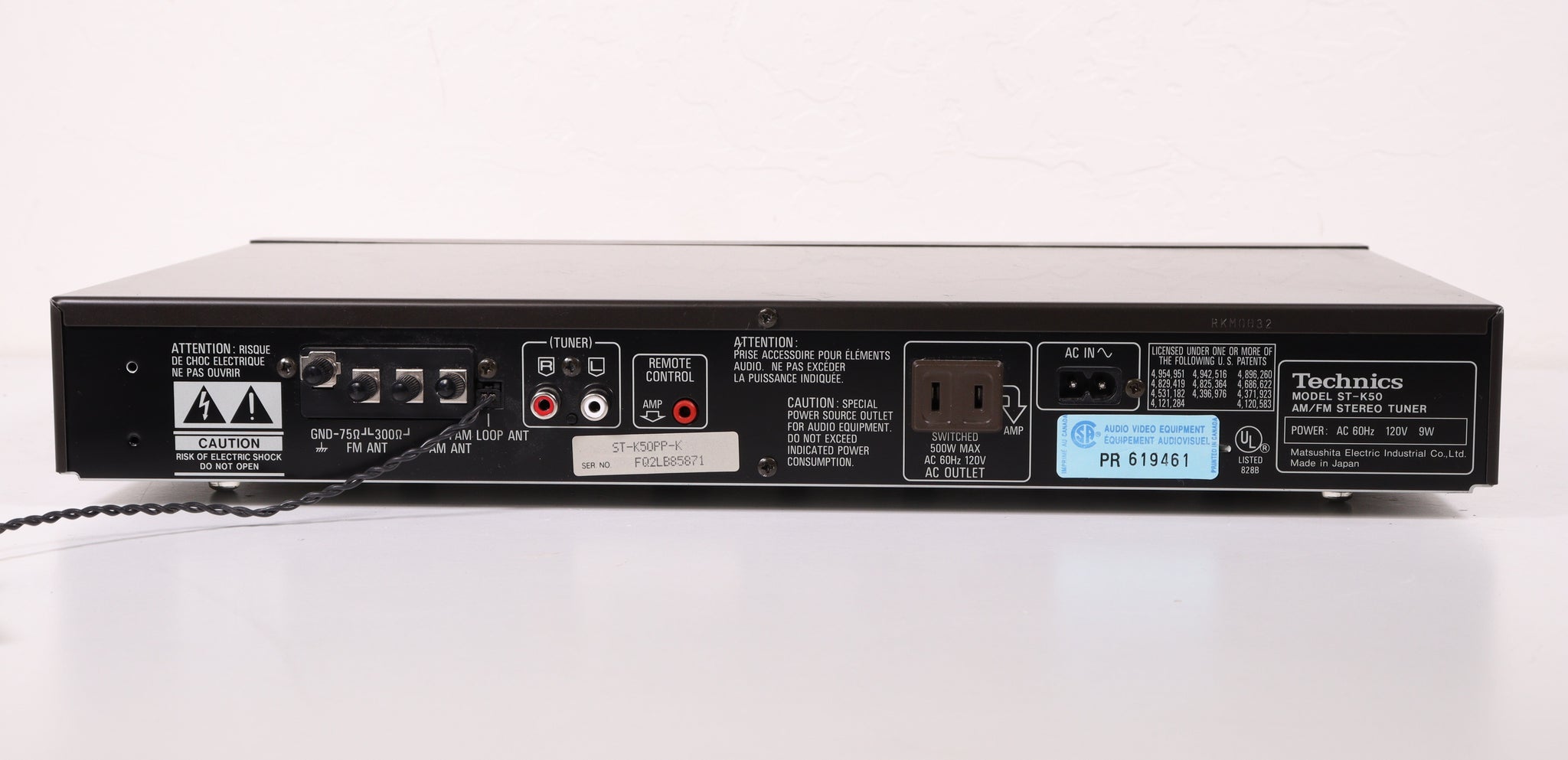 Technics ST-K50 Quartz Synthesizer AM FM Stereo Tuner