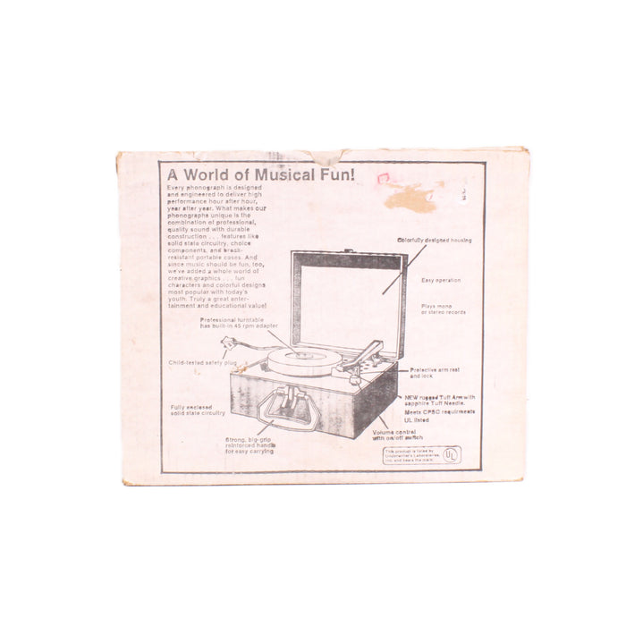 Tele-Tone 74740 Kids Peter Pan Portable Record Player 33/45 RPM with Box & 3 Records-Turntables & Record Players-SpenCertified-vintage-refurbished-electronics