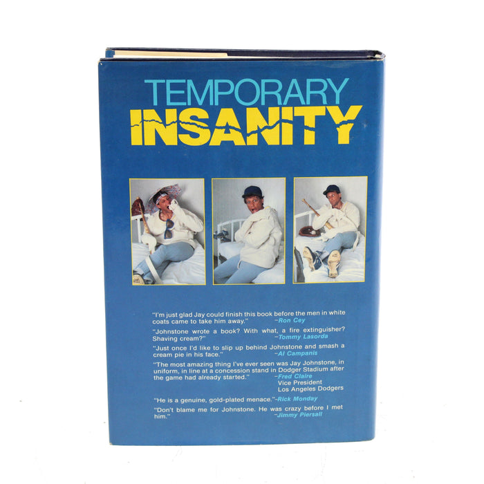 Temporary Insanity by Jay Johnstone and Rick Talley Hardcover Book (1985)-Books-SpenCertified-vintage-refurbished-electronics