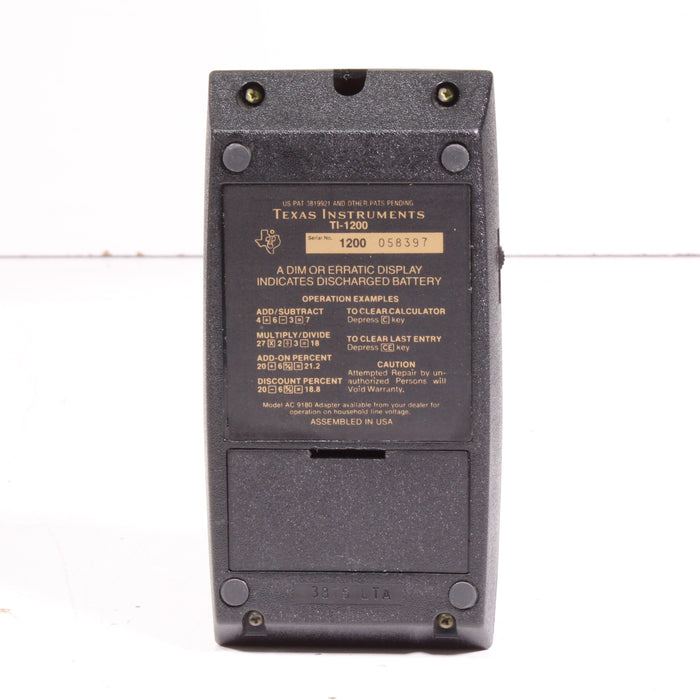 Texas Instruments TI-1200 Calculator w/ AC9180 Power Adapter LED Display Vintage (ORIGINAL BOX)-SpenCertified-vintage-refurbished-electronics