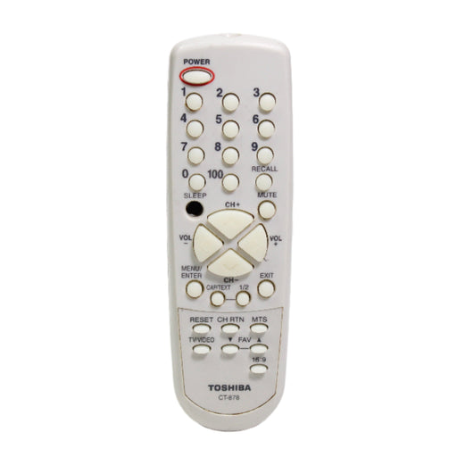 Toshiba CT-878 Remote Control for TV 14AF45 and More-Remote Controls-SpenCertified-vintage-refurbished-electronics
