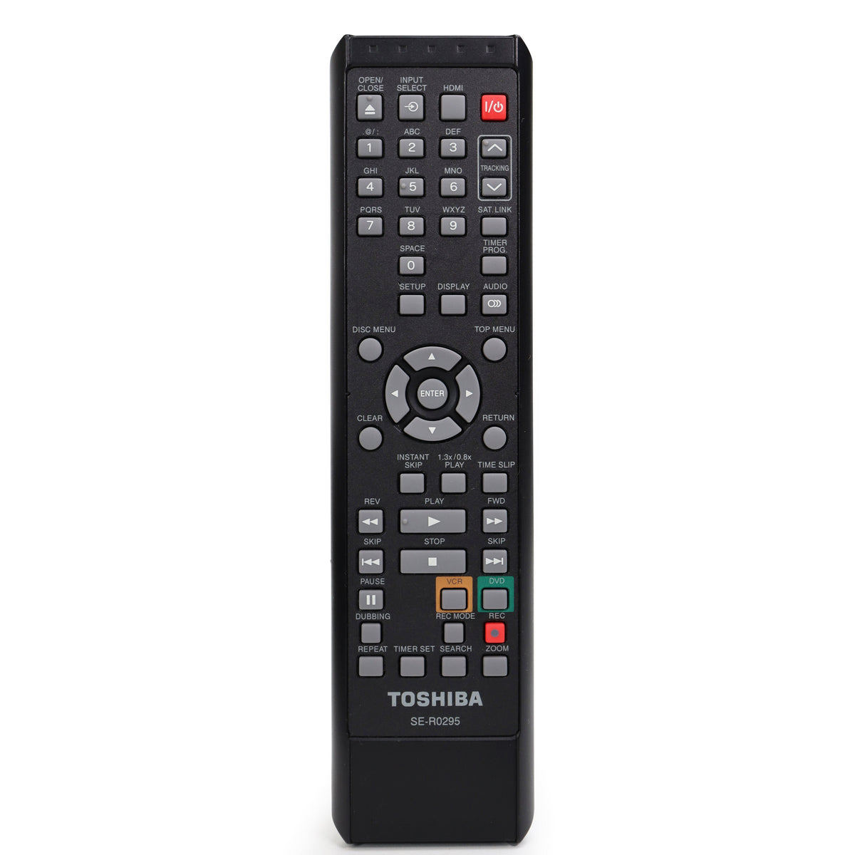 Toshiba SE-R0295 Remote Control for DVD VHS Combo Recorder DVR-620