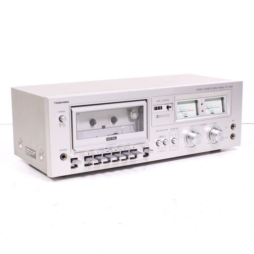 Toshiba PC-X10M Stereo Cassette Deck w/ Analog Needle Meters (1980)-Cassette Players & Recorders-SpenCertified-vintage-refurbished-electronics