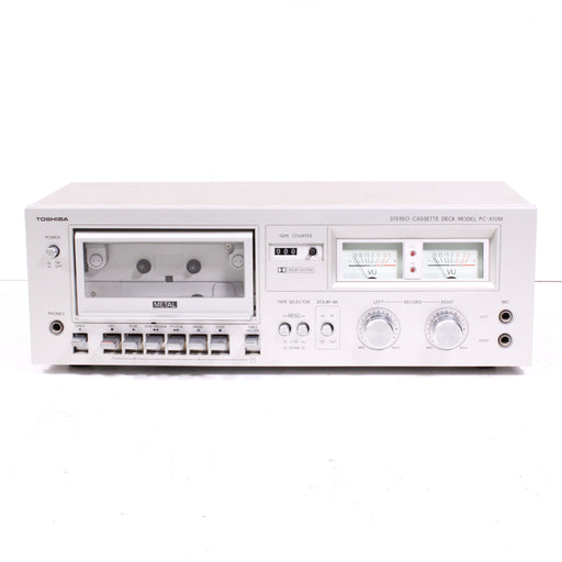 Toshiba PC-X10M Stereo Cassette Deck w/ Analog Needle Meters (1980)-Cassette Players & Recorders-SpenCertified-vintage-refurbished-electronics