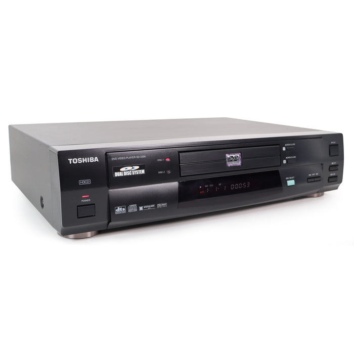 Toshiba SD-2200U DVD Video Player Dual Disc System-Electronics-SpenCertified-refurbished-vintage-electonics