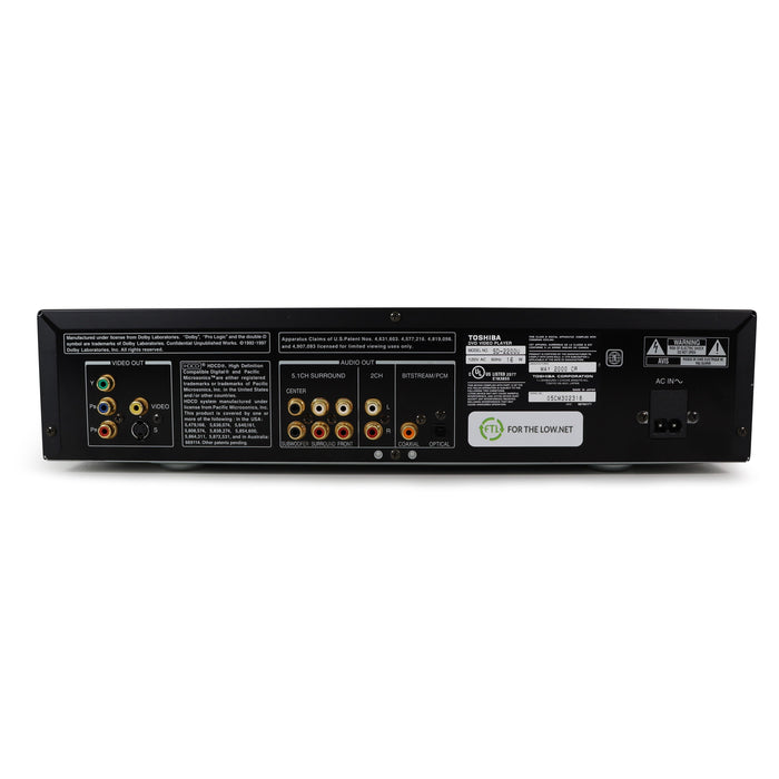 Toshiba SD-2200U DVD Video Player Dual Disc System-Electronics-SpenCertified-refurbished-vintage-electonics