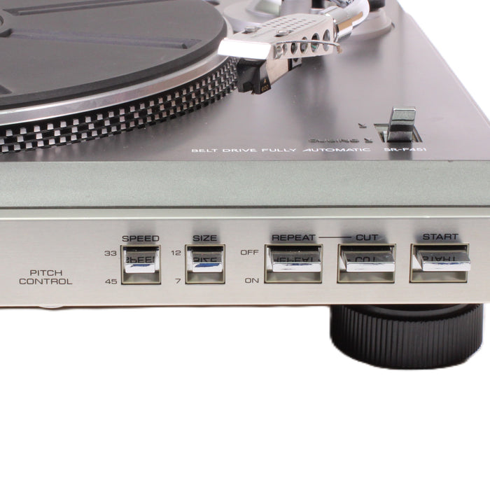 Toshiba SR-F451 Fully Automatic Belt-Drive Turntable S-Shaped Tonearm (AS-IS??)-Turntables & Record Players-SpenCertified-vintage-refurbished-electronics