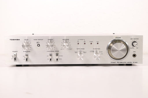 Toshiba Stereo Preamplifier Model SY-665 Silver-Audio Amplifiers-SpenCertified-vintage-refurbished-electronics