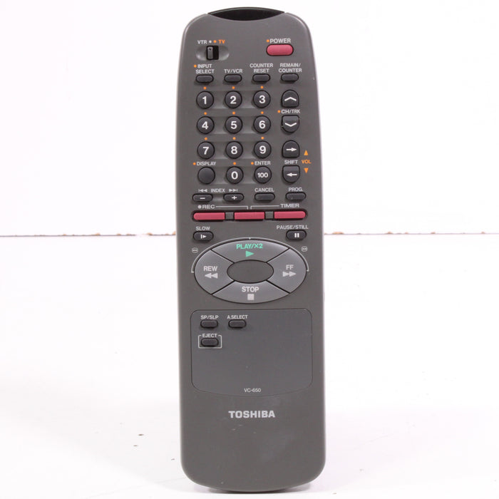 Toshiba VC-650 Remote Control for VCR M-650 M-650C-Remote Controls-SpenCertified-vintage-refurbished-electronics
