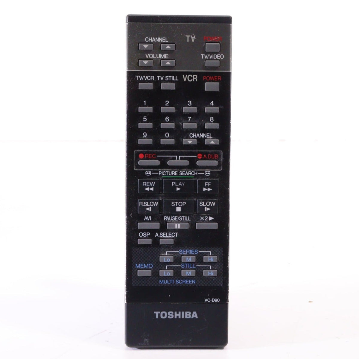 Toshiba VC-D90 Remote Control for VCR DX-900 SV-950 — SpenCertified