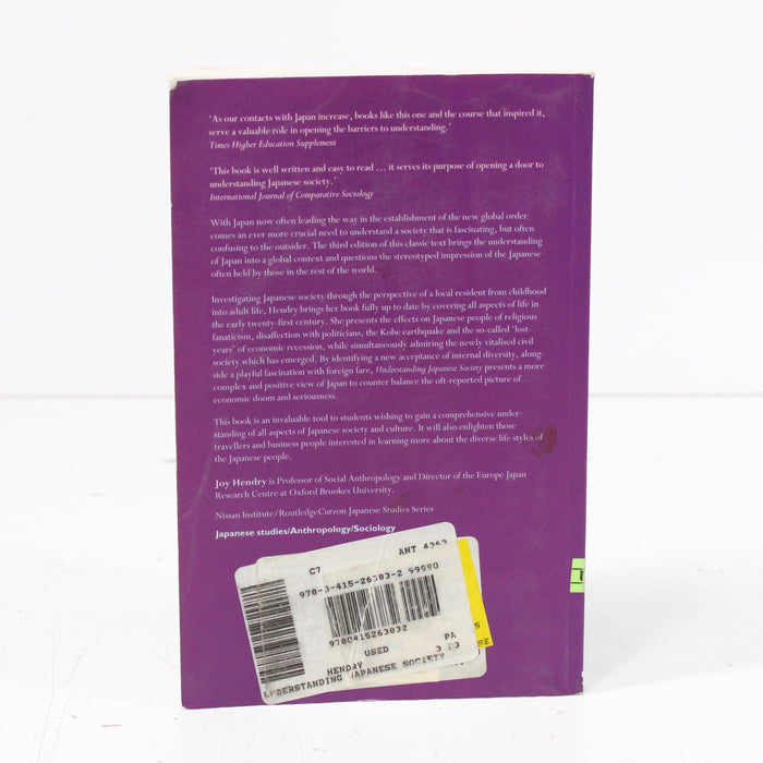 Understanding Japanese Society: Third Edition by Joy Hendry Paperback Book (2003)-Books-SpenCertified-vintage-refurbished-electronics