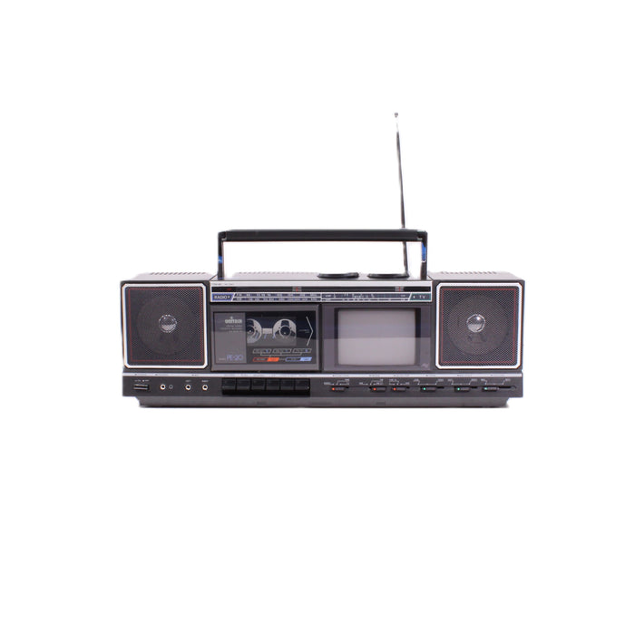 Unitech PE-20 Portable AM/FM Radio Cassette Player Recorder Boombox Stereo (1986)-Cassette Players & Recorders-SpenCertified-vintage-refurbished-electronics