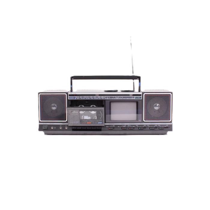 Unitech PE-20 Portable AM/FM Radio Cassette Player Recorder Boombox Stereo (1986)-Cassette Players & Recorders-SpenCertified-vintage-refurbished-electronics