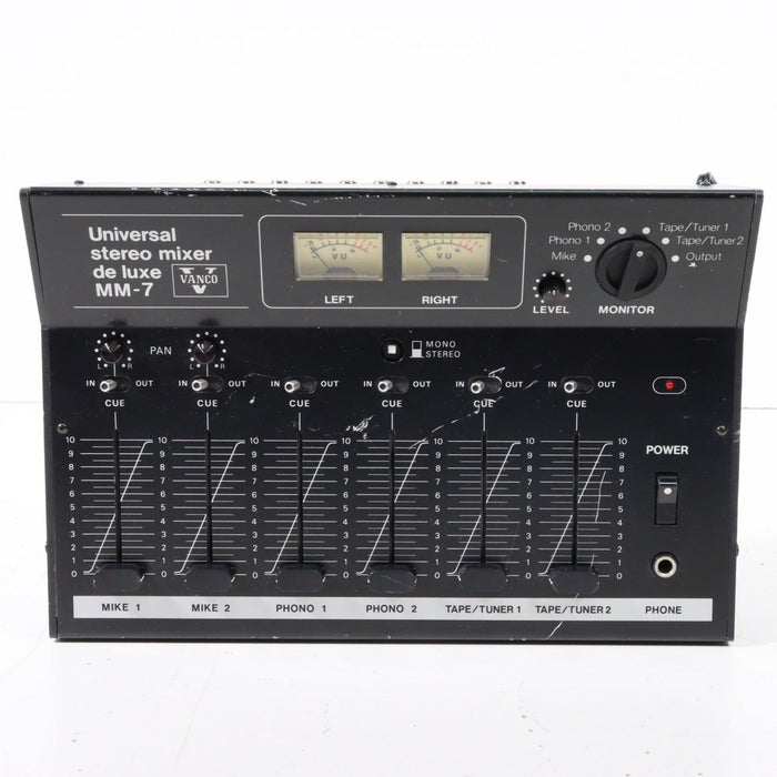 Vanco MM-7 Vintage Universal Stereo Mixer De Luxe-Audio Mixers-SpenCertified-vintage-refurbished-electronics