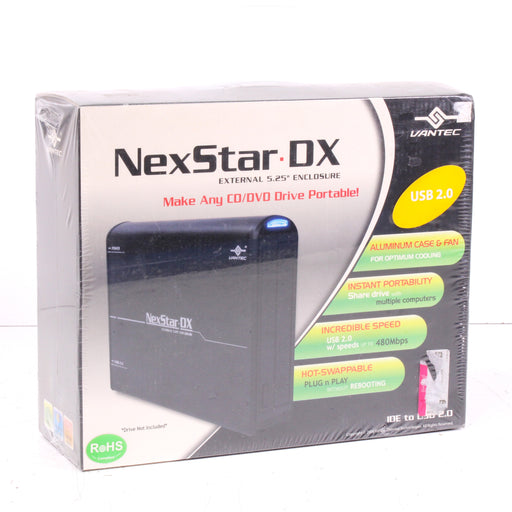 Vantec NexStar DX NST-530U2 5.25" IDE to USB 2.0 External Optical Drive Enclosure [BRAND NEW]-Hard Drive Enclosures & Mounts-SpenCertified-vintage-refurbished-electronics