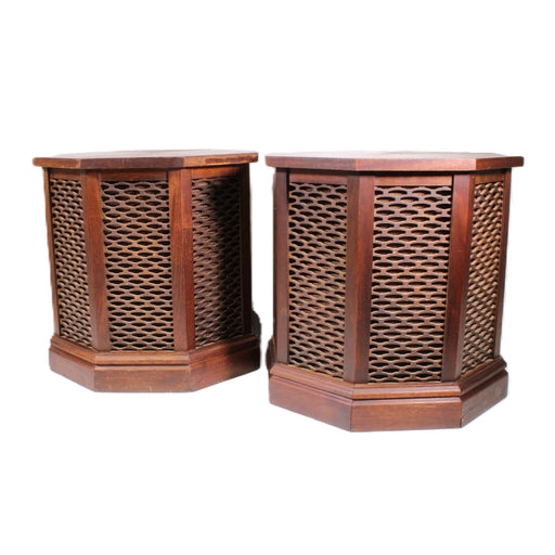 Vintage 3-Way Floor Speaker Pair Wood Cabinet L.C. Crossover Presence Controls-Speakers-SpenCertified-vintage-refurbished-electronics