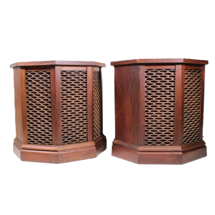 Vintage 3-Way Floor Speaker Pair Wood Cabinet L.C. Crossover Presence Controls-Speakers-SpenCertified-vintage-refurbished-electronics