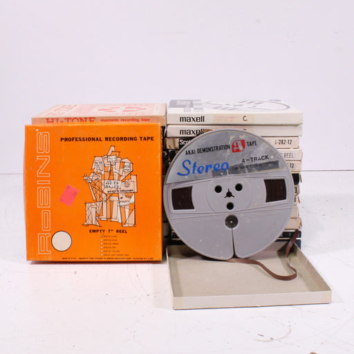 Vintage Reel-to-Reel Tape Lot Ampex, Maxell, Scotch, Robins, Hi-Tone & More (15 Reels)-Cassette Players & Recorders-SpenCertified-vintage-refurbished-electronics