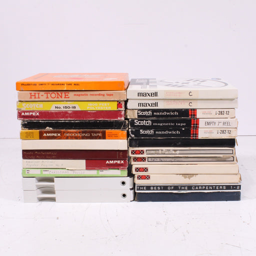 Vintage Reel-to-Reel Tape Lot Ampex, Maxell, Scotch, Robins, Hi-Tone & More (15 Reels)-Cassette Players & Recorders-SpenCertified-vintage-refurbished-electronics