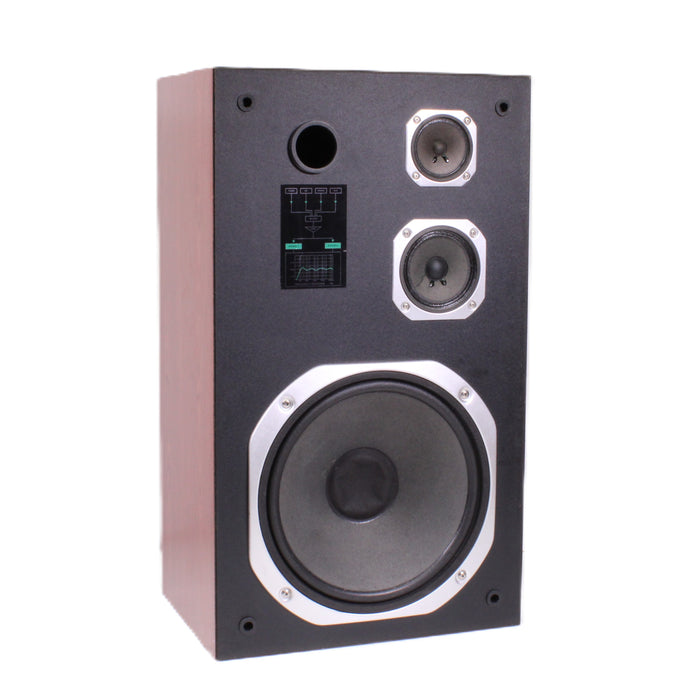 Vintage Three-Way Bass Reflex Floor Stereo Speaker Pair Walnut Finish-Speakers-SpenCertified-vintage-refurbished-electronics