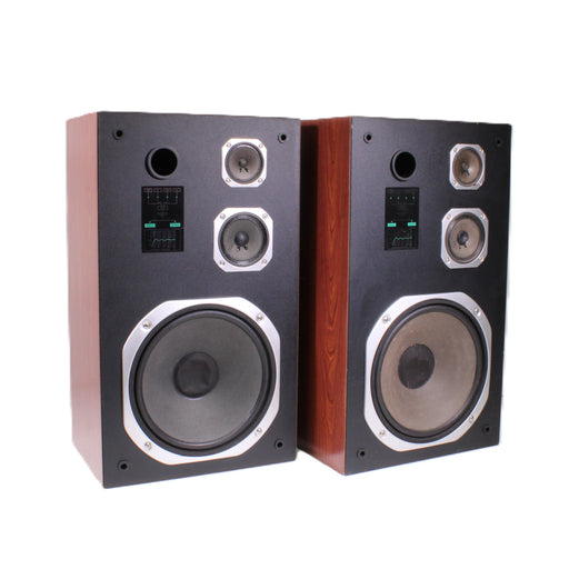 Vintage Three-Way Bass Reflex Floor Stereo Speaker Pair Walnut Finish-Speakers-SpenCertified-vintage-refurbished-electronics