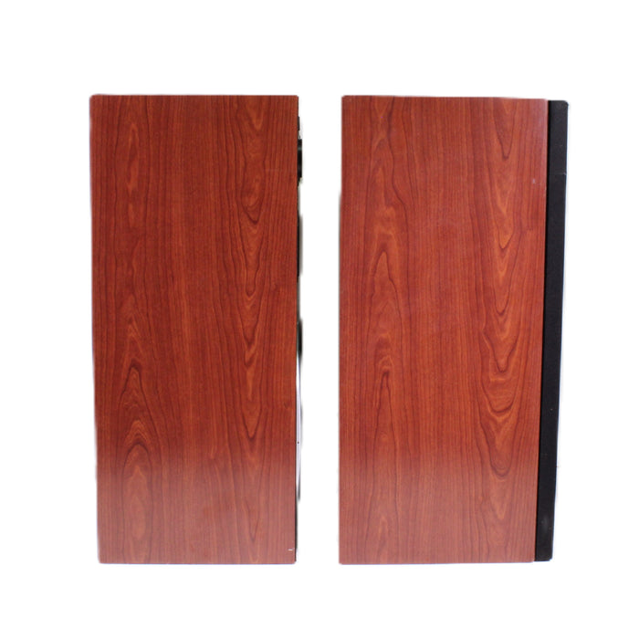 Vintage Three-Way Bass Reflex Floor Stereo Speaker Pair Walnut Finish-Speakers-SpenCertified-vintage-refurbished-electronics