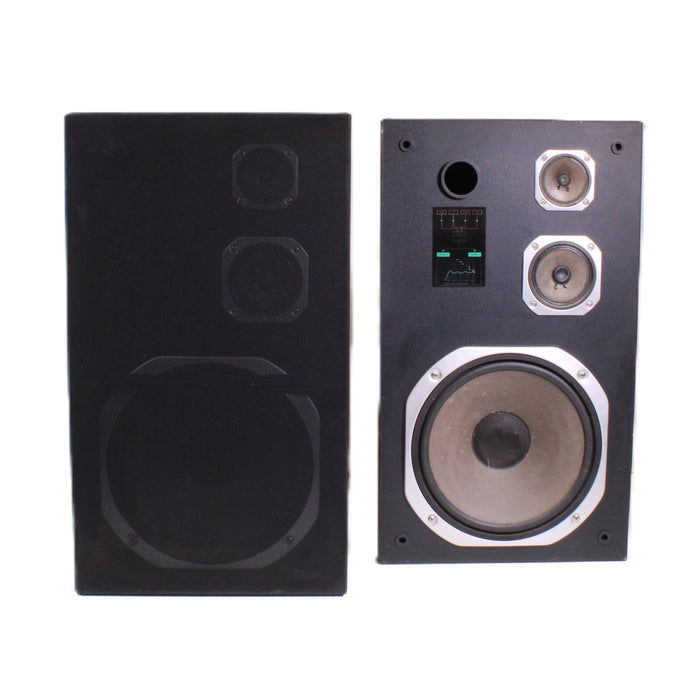 Vintage Three-Way Bass Reflex Floor Stereo Speaker Pair Walnut Finish-Speakers-SpenCertified-vintage-refurbished-electronics