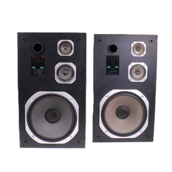 Vintage Three-Way Bass Reflex Floor Stereo Speaker Pair Walnut Finish-Speakers-SpenCertified-vintage-refurbished-electronics