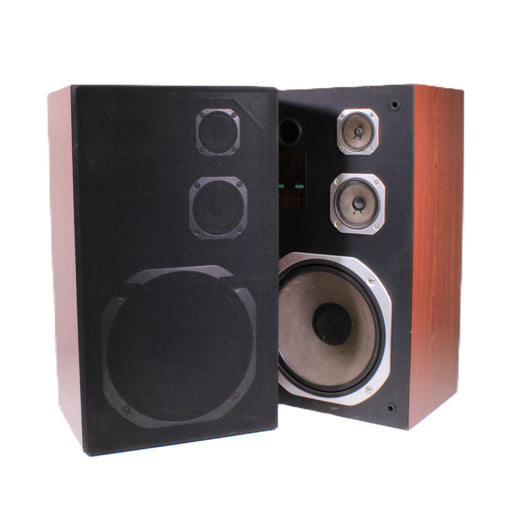 Vintage Three-Way Bass Reflex Floor Stereo Speaker Pair Walnut Finish-Speakers-SpenCertified-vintage-refurbished-electronics