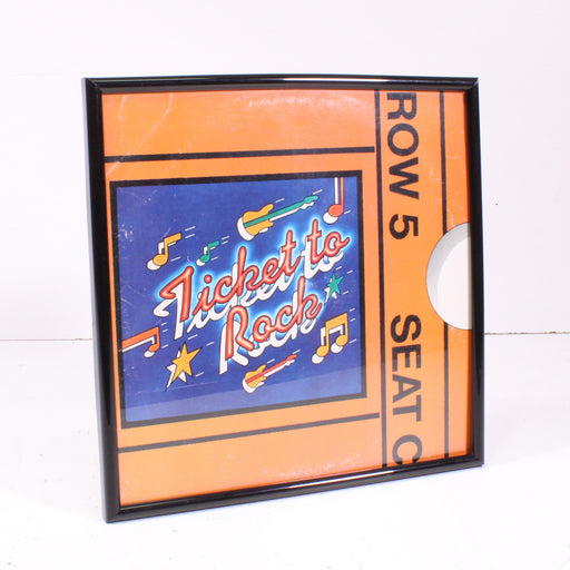 Vintage "Ticket to Rock" Framed Concert Ticket Style Wall Art Décor-Painting-SpenCertified-vintage-refurbished-electronics