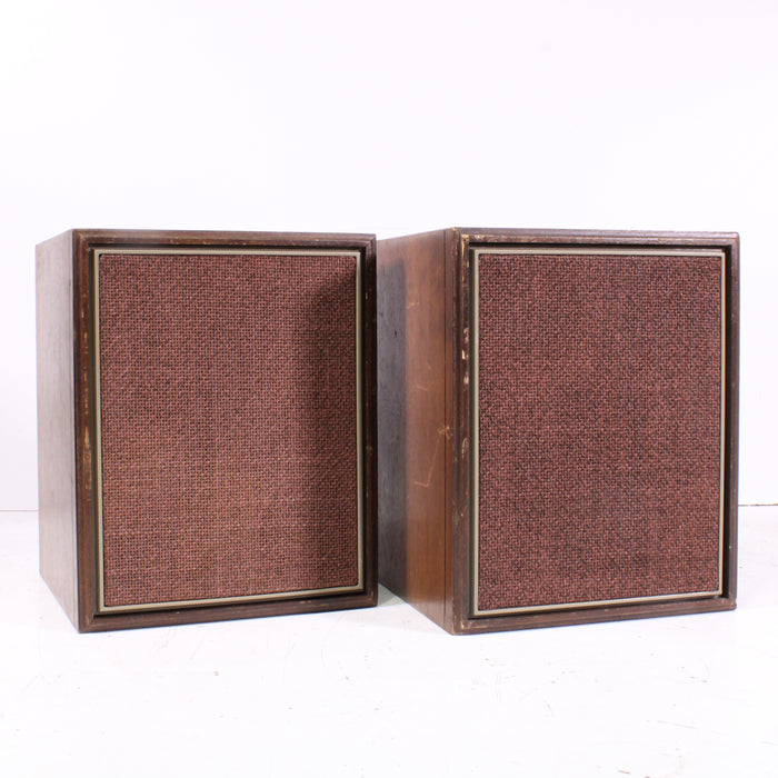 Vintage Wood Veneer 2-Way Bookshelf Speaker Pair-Speakers-SpenCertified-vintage-refurbished-electronics