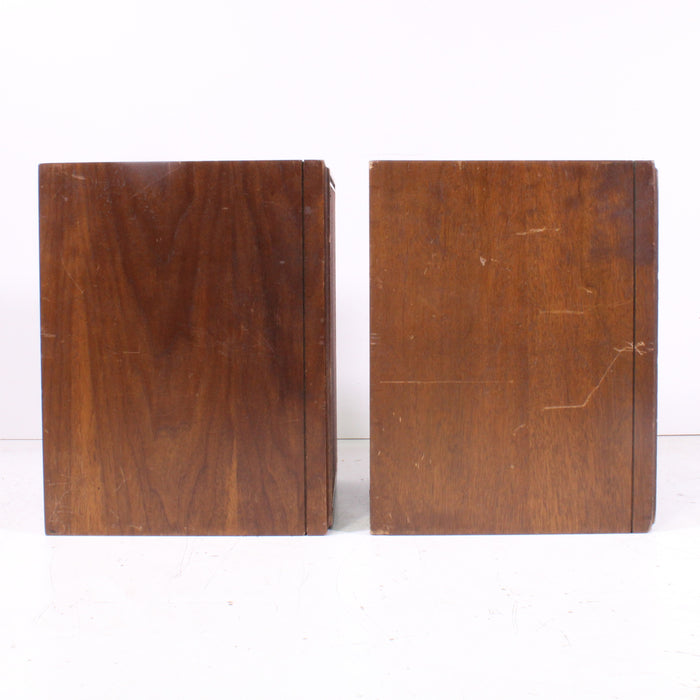 Vintage Wood Veneer 2-Way Bookshelf Speaker Pair-Speakers-SpenCertified-vintage-refurbished-electronics