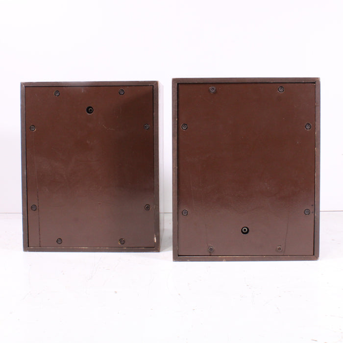 Vintage Wood Veneer 2-Way Bookshelf Speaker Pair-Speakers-SpenCertified-vintage-refurbished-electronics
