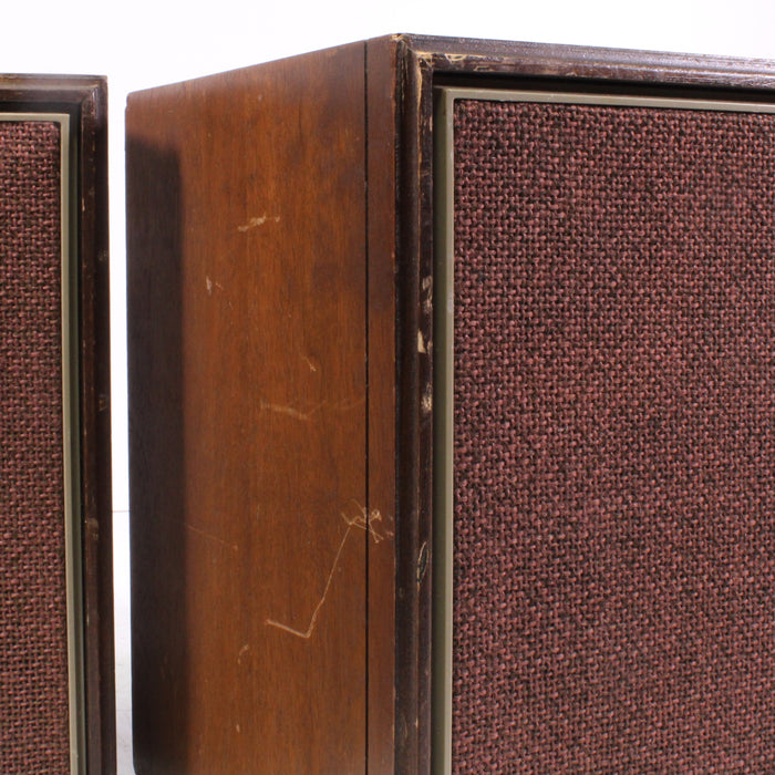 Vintage Wood Veneer 2-Way Bookshelf Speaker Pair-Speakers-SpenCertified-vintage-refurbished-electronics