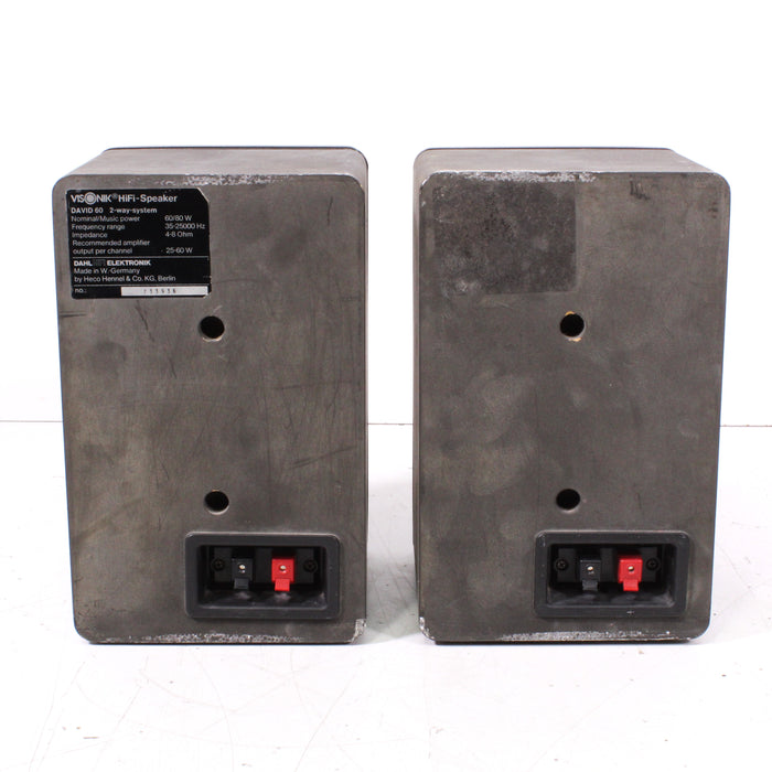 Visonik David 60 Bookshelf Speaker Pair with Original Box (1970s)-Speakers-SpenCertified-vintage-refurbished-electronics