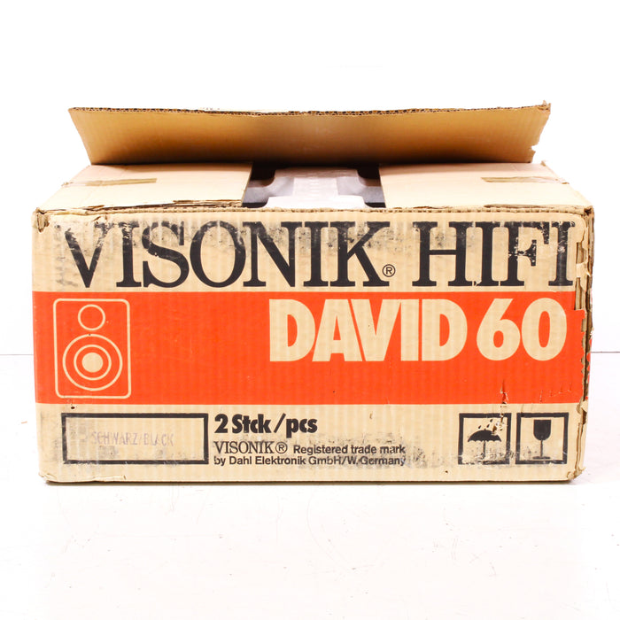 Visonik David 60 Bookshelf Speaker Pair with Original Box (1970s)-Speakers-SpenCertified-vintage-refurbished-electronics